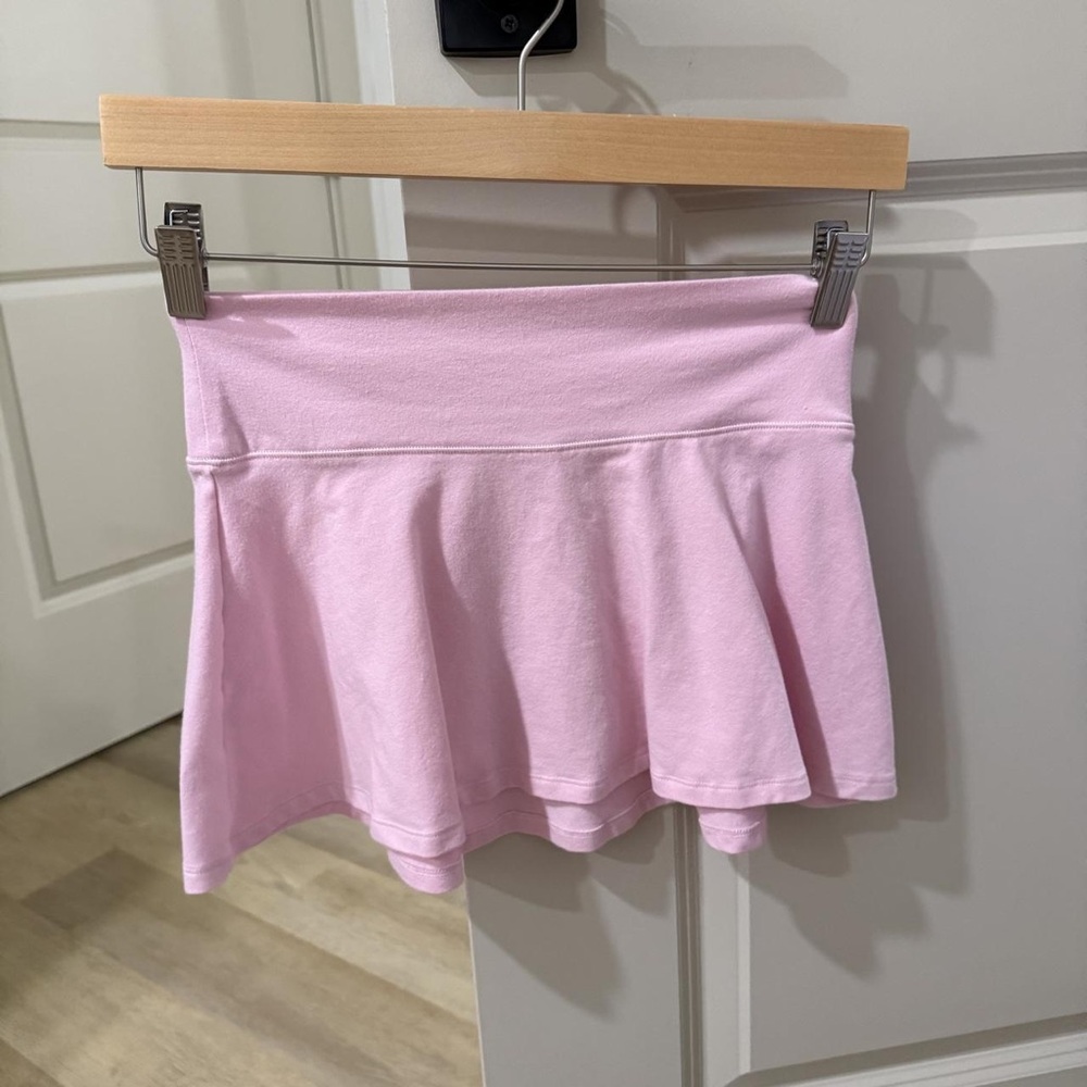 Aritzia Light Pink Circle Skater Mini Skirt